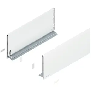 Professionale Spondina BLUM modello 770 legrabox, altezza F (241 mm), LN 550 mm, destro+sinistro, per legrabox pure bianco seta opaco