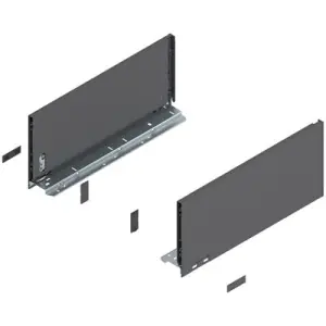Spondina BLUM modello 770 legrabox, altezza C (177 mm), LN 400 mm, destro+sinistro, per legrabox pure grigio orione opaco Spedito Oggi