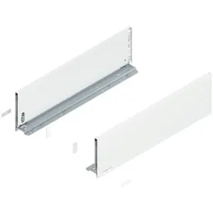 Popolare Spondina BLUM modello 770 legrabox, altezza C (177 mm), LN 600 mm, destro+sinistro, per legrabox pure bianco seta opaco