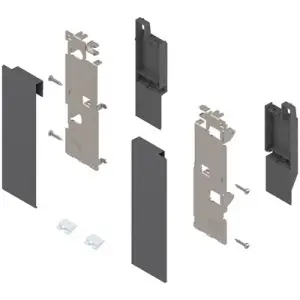Attacchi BLUM modello ZI7 Legrabox per frontale, altezza C, per cassettone interno con ringhierina, destro+sinistro, grigio orione opaco Prezzo Ridotto