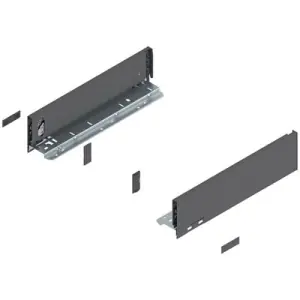 Spondina BLUM modello 770 legrabox, altezza M (90,5 mm), LN 350 mm, destro+sinistro, grigio orione opaco Offerta Speciale