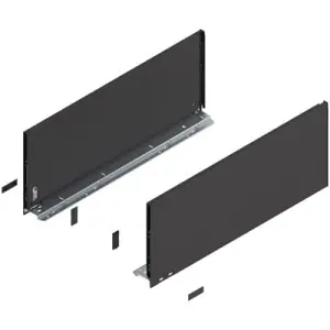 Subito Disponibile Spondina BLUM modello 770 legrabox, altezza F (241,0 mm), LN 600 mm, destro+sinistro, per legrabox pure nero terra opaco