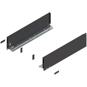 Spondina BLUM modello 770 legrabox, altezza K (128,5 mm), LN 500 mm, destro+sinistro, nero terra opaco Occasione Imperdibile