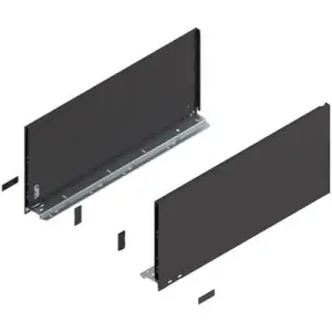 Spondina BLUM modello 770 legrabox, altezza F (241 mm), LN 550 mm, destro+sinistro, per legrabox pure nero terra opaco Popolare