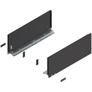 Prezzo Conveniente Spondina BLUM modello 770 legrabox, altezza C (177 mm), LN 450 mm, destro+sinistro, per legrabox pure nero carbonio