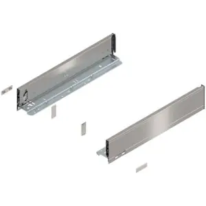 Spondina BLUM modello 770 legrabox, altezza K (90,5 mm), LN 450 mm, destro+sinistro, per legrabox inox spazzolato verniciato Pagamento Sicuro