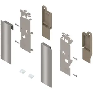 Attacchi BLUM modello ZI7 Legrabox per frontale, altezza C, per cassettone interno con ringhierina, destro+sinistro, inox spazzolato verniciato Affare