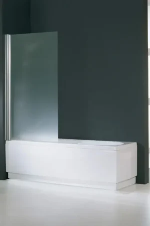 80 cm große Glaswand über der Badewanne mit 180° schwenkbarer Tür Novellini Aurora 1 Affare