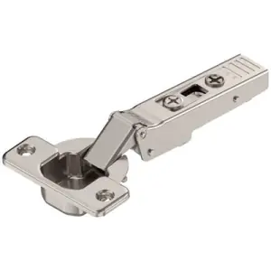 Clip top cerniera BLUM modello 79A5 ad angolo -15? III, a battuta sovrapposta, fondello da avvitare, nichelato Novità