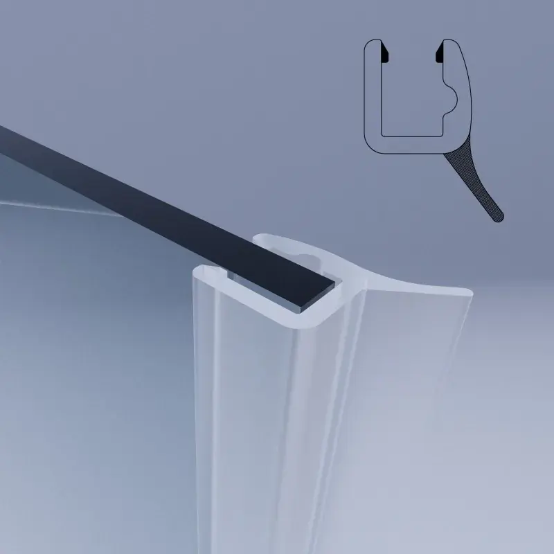 Popolare Vertikale Dichtung für 180 cm Duschkabine, 4 mm Glas Novellini LUNES G-B R50LUGI1-TR