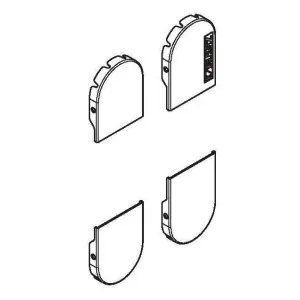 Tappi copertura KOBLENZ per cerniera modello KUBICA K6200 per porta interna in zama cromo satinato kit composto da 36 pezzi Offerta Lampo