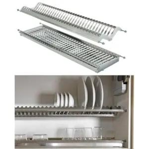 Scolapiatti TECNOINOX modello INOXMATIC lunghezza 100cm per mobile in acciaio inox Nuova Collezione