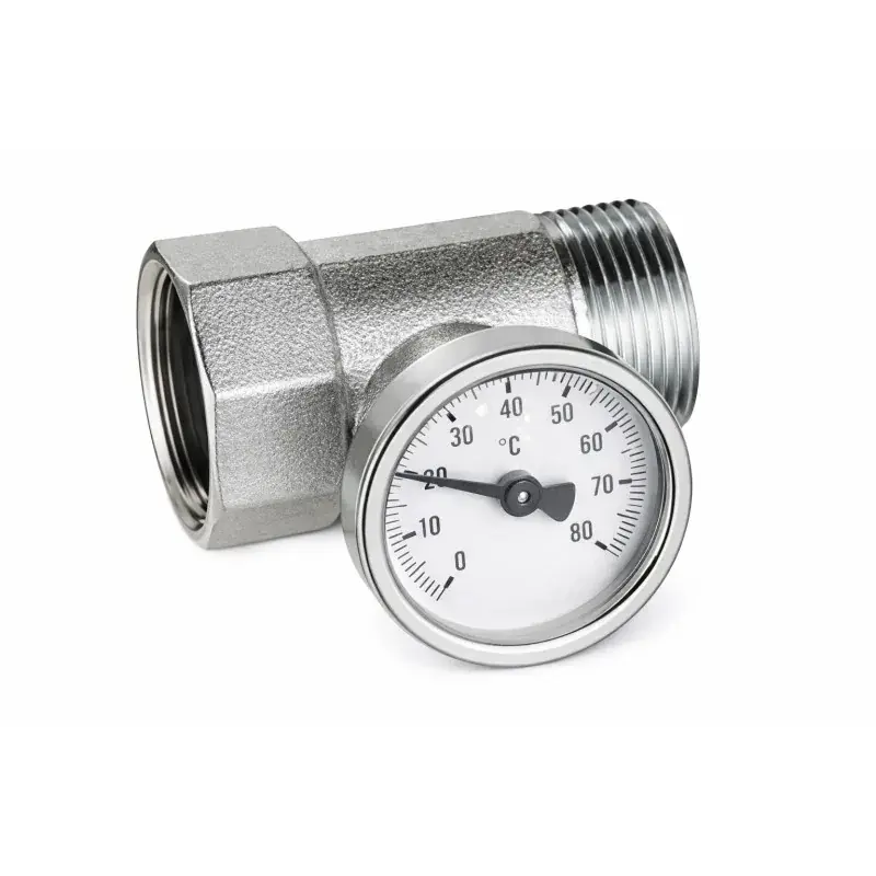 Anschluss mit Thermometerhalter, verchromt, mit Thermometer FAR 3432 Prezzo Scontato