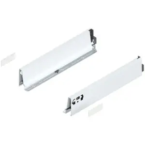 Spondina BLUM modello 378 tandembox, altezza M (83 mm), LN 400 mm, destro+sinistro, per tandembox intivo/antaro bianco seta Spedizione Espresso