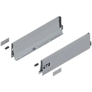 Spondina BLUM modello 378 tandembox, altezza K (115 mm), LN 450 mm, destro+sinistro, per tandembox antaro R9006 grigio metallizzato Nuovo Arrivo