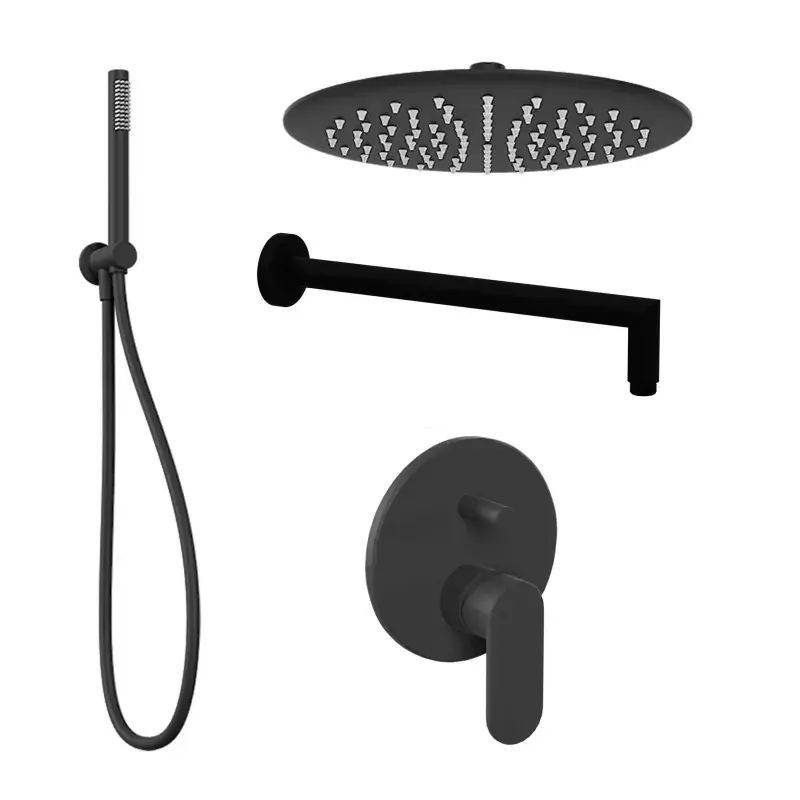 Compra Oggi Stesso Komplettes schwarz mattes Duschset Ercos Versilia BNKISK0007