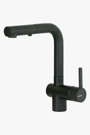 Affare Küchenspülmischer mit ausziehbarer Dusche in mattem Schwarz Gattoni Pesci PC0405.NO
