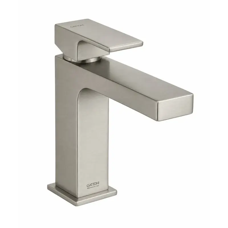 Compra Online Quadratisches Modell für Beckenmischer aus gebürstetem Stahl Gattoni SQUARE 2582/25NS