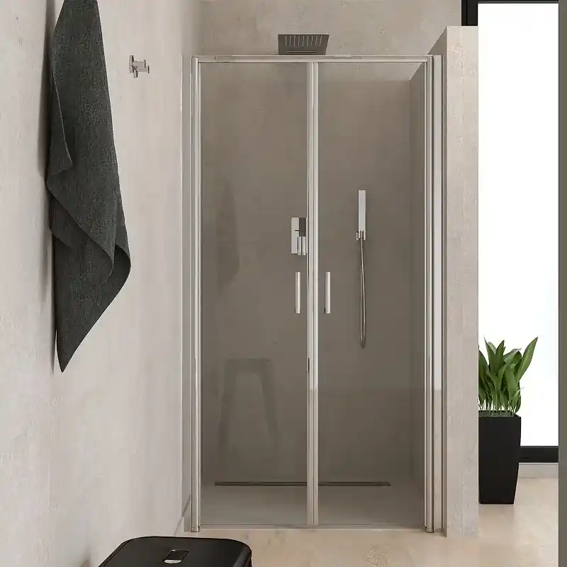 Bestseller Salontür für Nische 120 cm transparentes Glas Ercos Gold BBPLATPS12