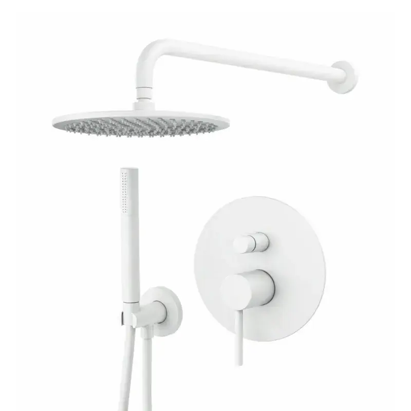 Promozione Duschset in gebürsteter matte weiße Farbe Gattoni Easy 1490/PDBO