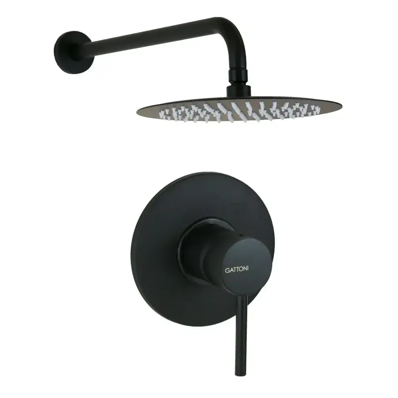 Mattschwarzes Duschset, Duschkopf Ø200 Gattoni Easy 1491/PDNO Più Venduto