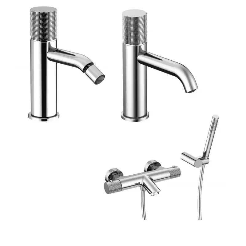 Super Prezzo Komplettes Badezimmer aus verchromtem Messing Paini Cox Grip KITGRIP5