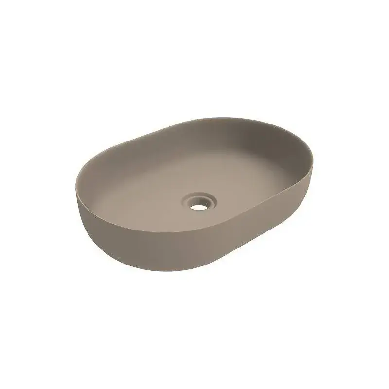 Professionale 416x600 mm ovale Arbeitsplatte Waschbecken in mattem Cappuccino Ercos Musa BLCERPMUSA0002