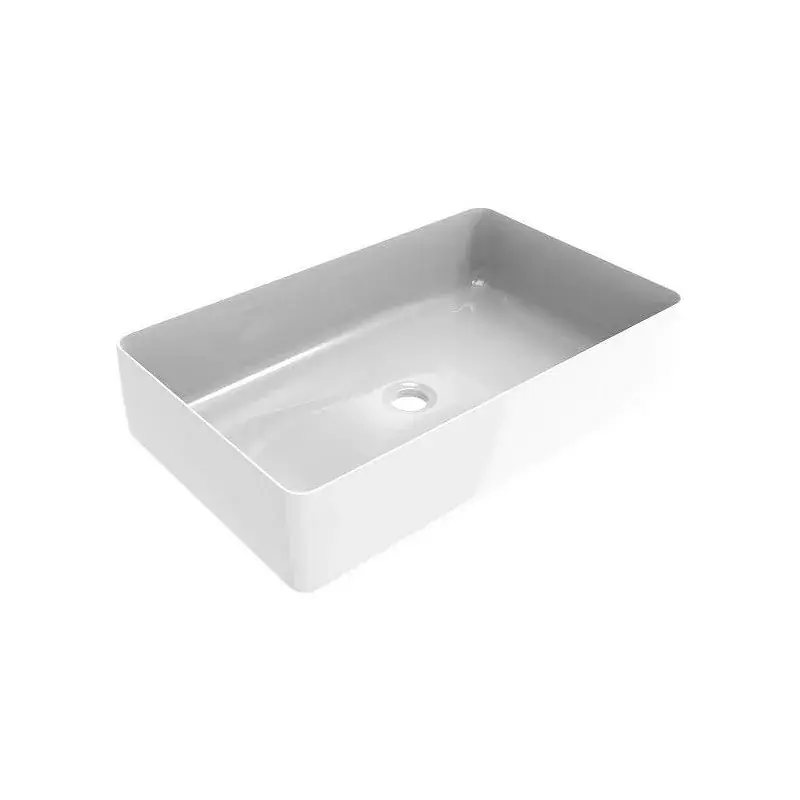 Rechteckige Arbeitsplatte Waschbecken 580x360 mm glänzend weiße Farbe Ercos Musa BLCERLMUSA0012 Scelto Dai Clienti