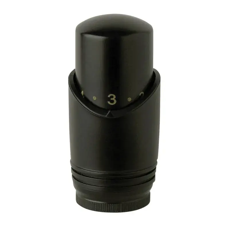 Professionale Mattschwarzer Thermostatkopf mit eingebautem Sensor Arteclima 31012NO