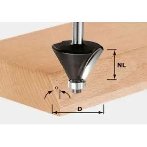 Fresa FESTOOL modello 491025 per smussare a 45? la lavorazione degli spigoli Offerta Limitata