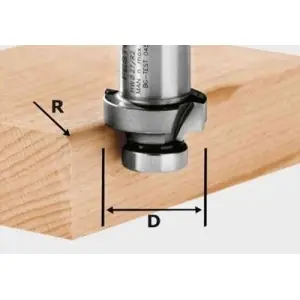 Fresa FESTOOL modello 490093 raggio concavo per arrotondare listelli incollati in plastica o legno massiccio Ultime Pezzi