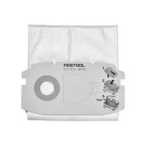 Sacchetto filtro FESTOOL modello 498411 per uno smaltimento senza polvere delle sostanze aspirate Solo Oggi