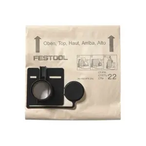 Sacchetto filtro FESTOOL modello 452972 per uno smaltimento senza polvere delle sostanze aspirate Spedizione Espresso