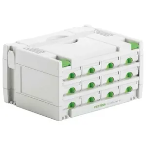 Sortainer FESTOOL modello 491986 con 12 cassetti per stivare in modo ordinato accessori, materiali di consumo e minuterie Popolare