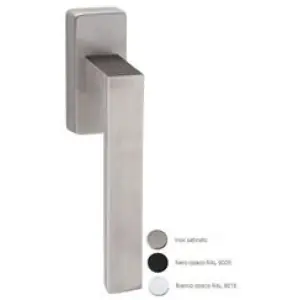 Martellina dk FIMET modello DANIMARCA per serramento con rosetta con quadro 42 in acciaio inox nero opaco Must-Have