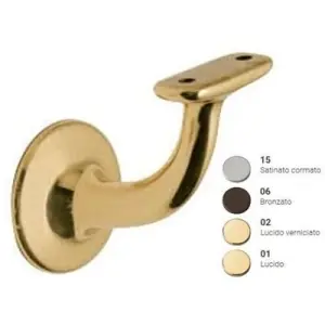 Supporto REGUITTI per corrimano modello 630SU in ottone lucido verniciato Promozione Esclusiva