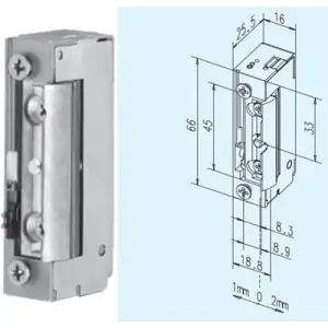 Incontro elettrico EFF-EFF modello 128E FAFIX per porta in acciaio finitura nichelato Sconto