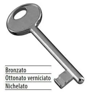 Chiave AGB modello PATENT cifratura 11 per porta in zama finitura ottonato verniciato Promo Stagionale