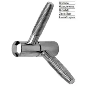 Cerniera AGB modello 156 vasistas diametro 14 per porta legno in acciaio finitura ottonato verniciato Nuova Collezione