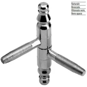 Cerniera AGB modello 131 diametro 14 barocco con segno per porta legno in acciaio finitura bronzato Reso Gratuito