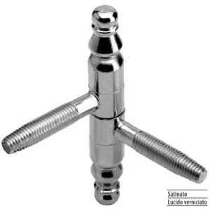 Prezzo Basso Cerniera AGB modello 131 diametro 14 barocco con segno per porta legno in ottone finitura lucido verniciato