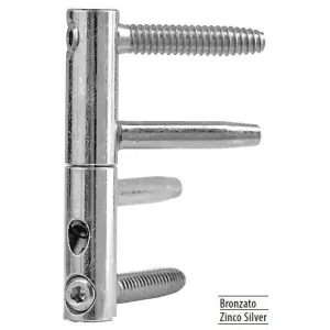 A Buon Prezzo Cerniera AGB modello 3D diametro 16 registrabile frizionata per porta legno in acciaio finitura zinco silver