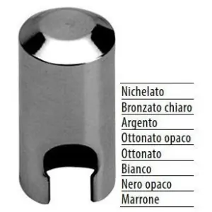 Copertura piana AGB diametro 14 per cerniera modello 119-113-116-117-118-120-156 per porta legno in abs finitura bronzato chiaro Offerta Del Giorno