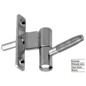 Prezzo Basso Cerniera AGB modello 118 sinistro diametro 14 con perno 7mm per porta legno in acciaio finitura ottonato verniciato