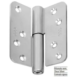 Cerniera AGB modello R60 destro diametro 16 larghezza 31mm per porta tagliafuoco filo in acciaio finitura zinco silver Offerta Limitata