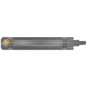 Catenaccio DIDIEFFE modello SMERALDA finale tondo lunghezza 50cm per serramento in ferro zincato polveri poliesteri RAL9005 Occasione Imperdibile