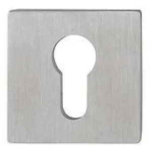 Bocchette HOPPE modello E848NS quadrata piatta per porta interna con foro yale in acciaio inox satinato Di Tendenza
