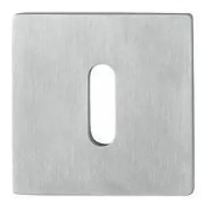 Bestseller Bocchette HOPPE modello E848NS quadrata piatta per porta interna con foro normale in acciaio inox satinato