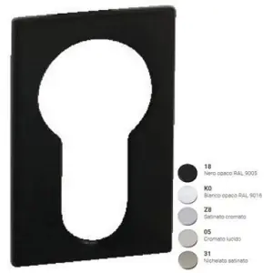 Bocchette REGUITTI modello Q22 per porta interna con foro yale in zama nero opaco RAL9005 Prezzo Scontato