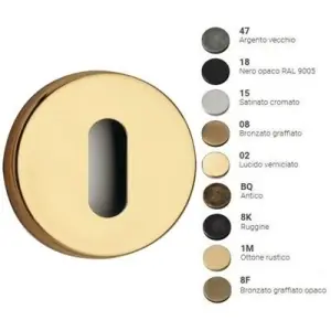 Offerta Limitata Bocchette REGUITTI modello 003 per porta interna con foro normale in ottone lucido verniciato